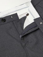 Brunello Cucinelli - Tapered Virgin Wool-Twill Cargo Trousers - Gray