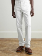 RRL - Officer's Straight-Leg Herringbone Cotton Trousers - White