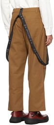 A. A. Spectrum Brown Braced Work Pants