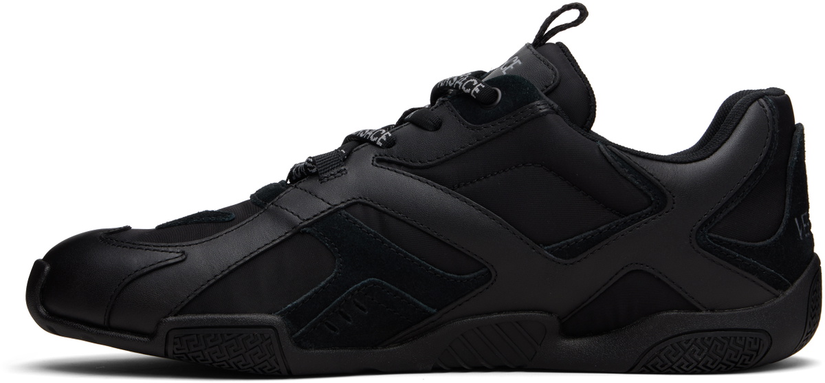 Versace Black Galaxia Leather Sneakers