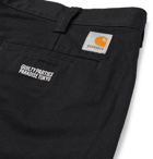 Carhartt WIP - Wacko Maria Logo-Appliquéd Cotton-Twill Trousers - Black