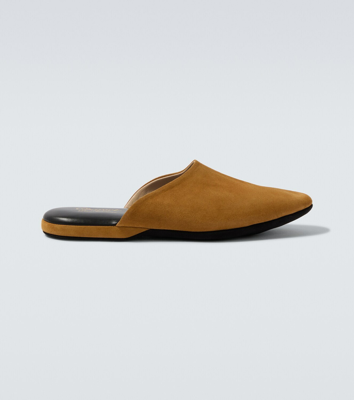 Charvet Leather-lined suede slippers