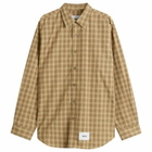 WTAPS Men's Txt 01 Long Sleeve Shirt in Brown