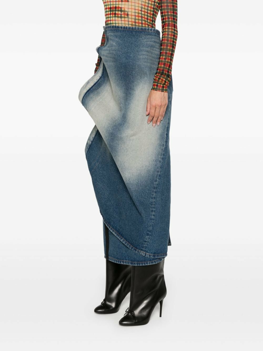 Y/Project Asymmetric Denim Skirt