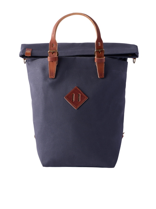 Photo: Bleu de Chauffe - Woody Leather-Trimmed Waxed Cotton-Canvas Backpack