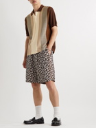 Beams Plus - Striped Cotton Polo Shirt - Brown