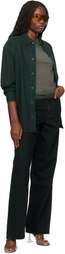 032c Green Goya Wide Leg Jeans