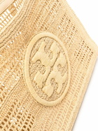 Tory Burch Neutral Ella Straw Crochet Tote Bag