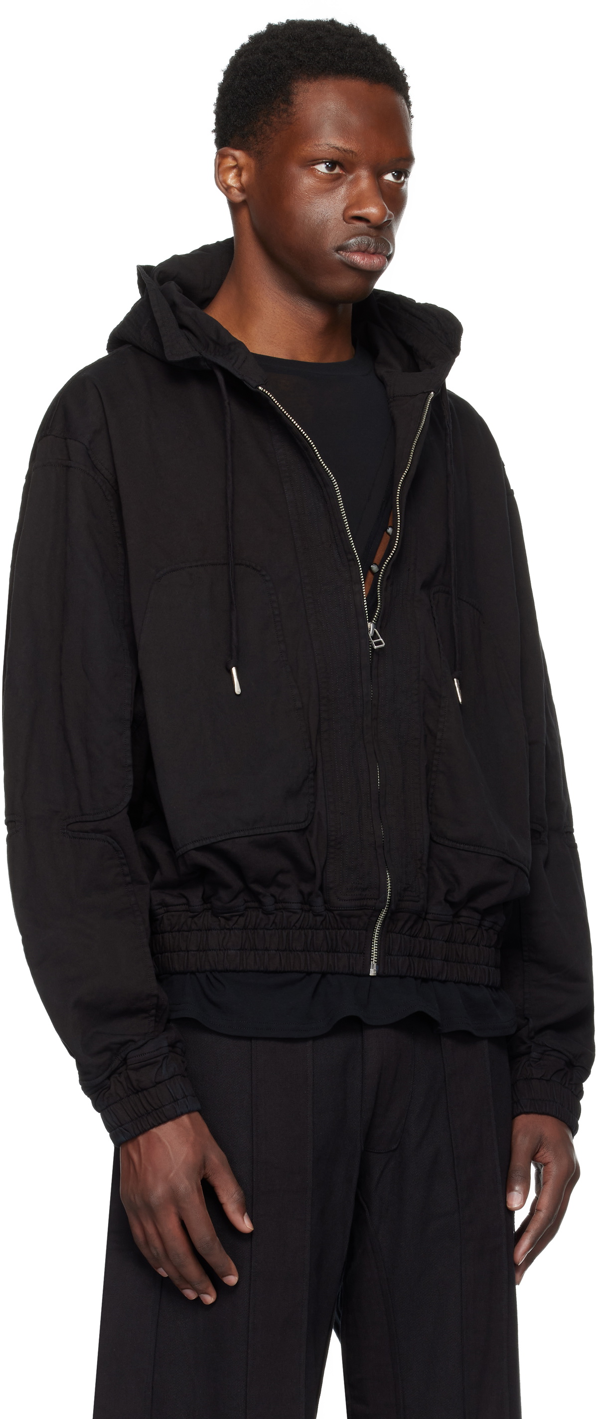Tondolo Black Arm Patch Hoodie