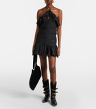 Marant Etoile Djimia halterneck cotton-blend voile top