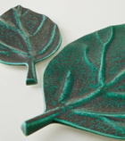 L'Objet Cenote Leaf Medium porcelain platter