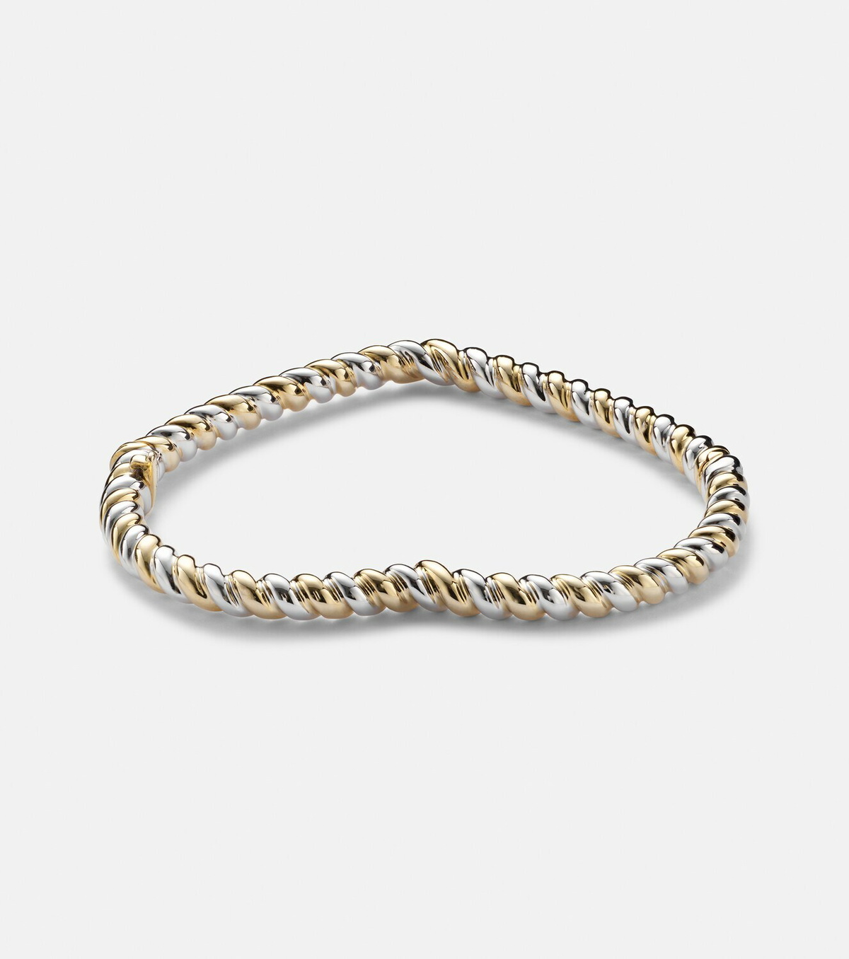 Yvonne Léon Jonc Cœur 9kt gold and white gold bangle