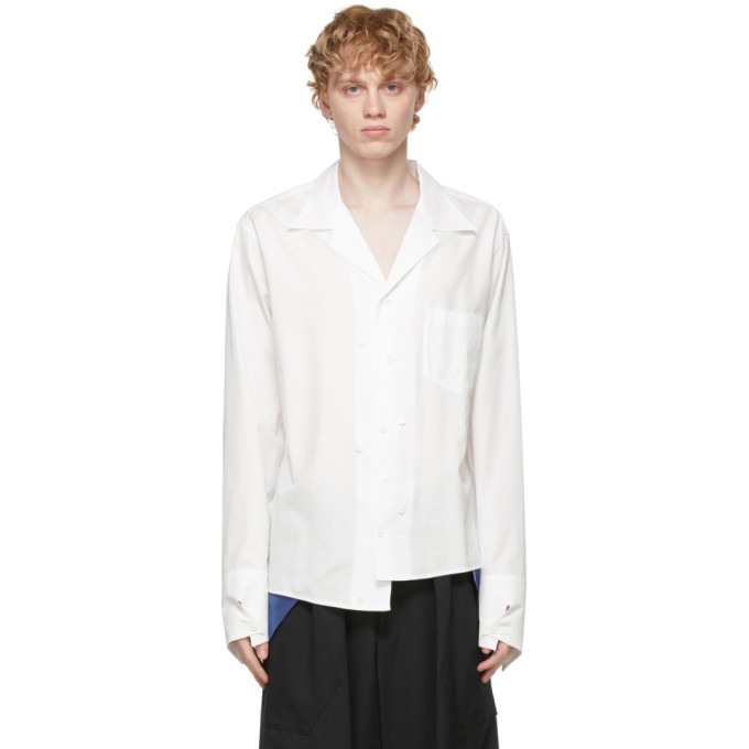 Photo: Sulvam White Asymmetric Shirt