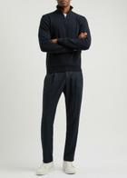 Herno Half-zip Wool Jumper Navy