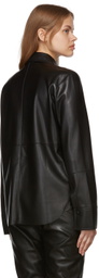 Nanushka Black Naum Vegan Leather Shirt