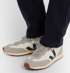 Veja - Rio Branco Leather and Rubber-Trimmed Hexamesh and Suede Sneakers - Gray