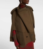 Burberry Double-breasted cotton cape