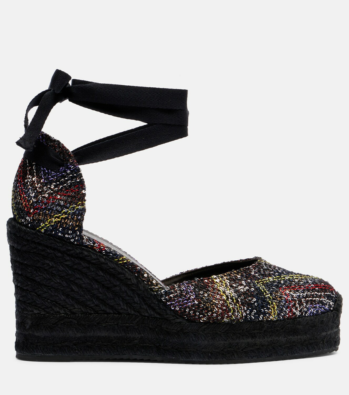 Missoni Eva 80 sequined espadrille wedges