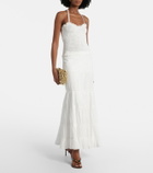 Poupette St Barth Foe shirred cotton maxi dress