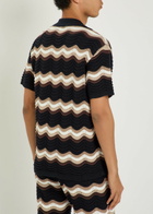 Raith Primavera Wavy Crochet Cotton Shirt Black