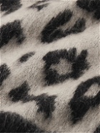 Marant - Tevy Leopard-Jacquard Brushed-Knit Sweater - Black
