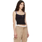 Raimundo Langlois Black Henley Camisole