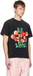 JW Anderson Gray 'Bad Apple' Oversized T-Shirt
