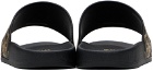 Versace Jeans Couture Black Watercolor Couture Slides