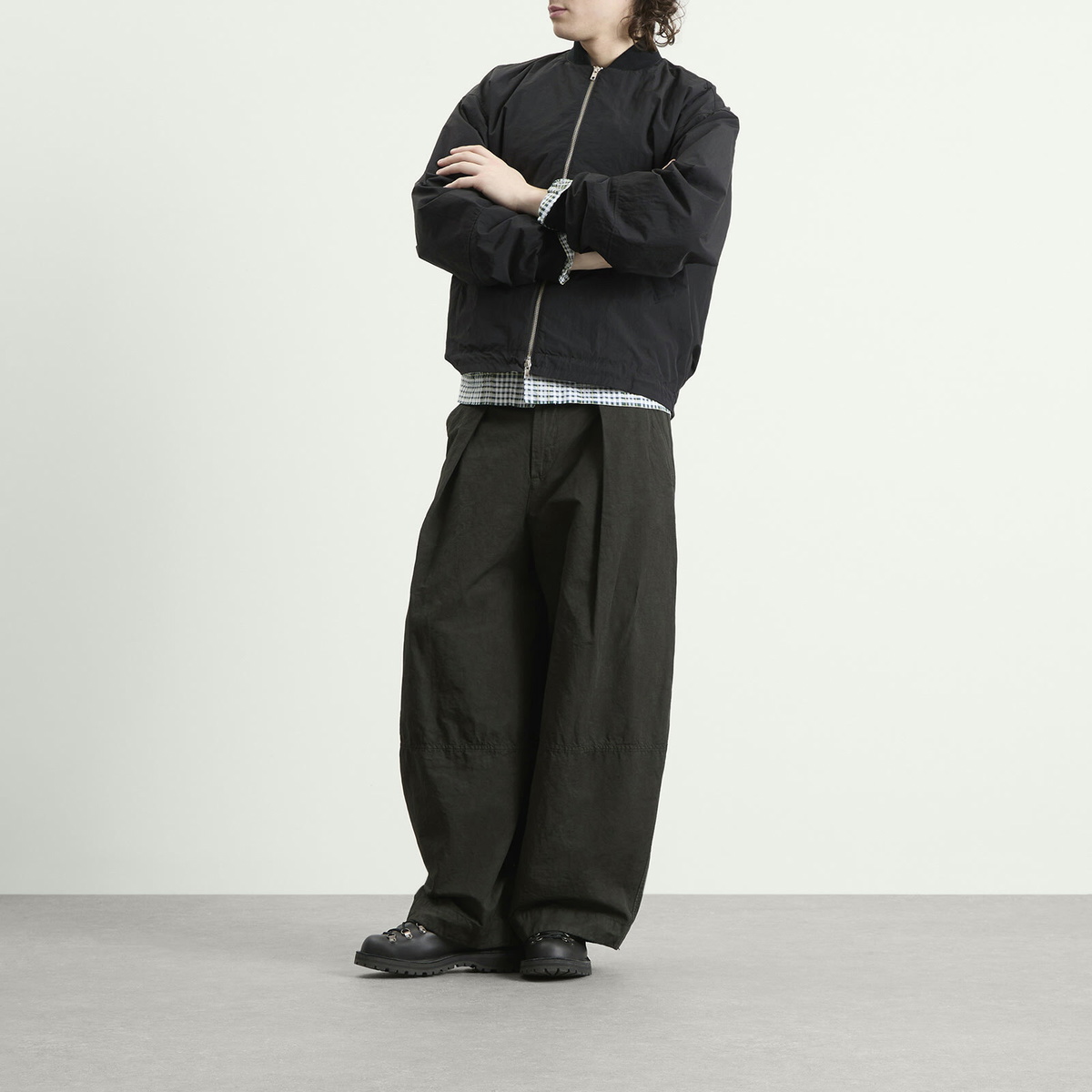 YMC Men's Garment Dye Deadbeat Trousers in Dark Green