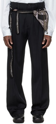 Kiko Kostadinov Black Tarhos Pleated Trousers