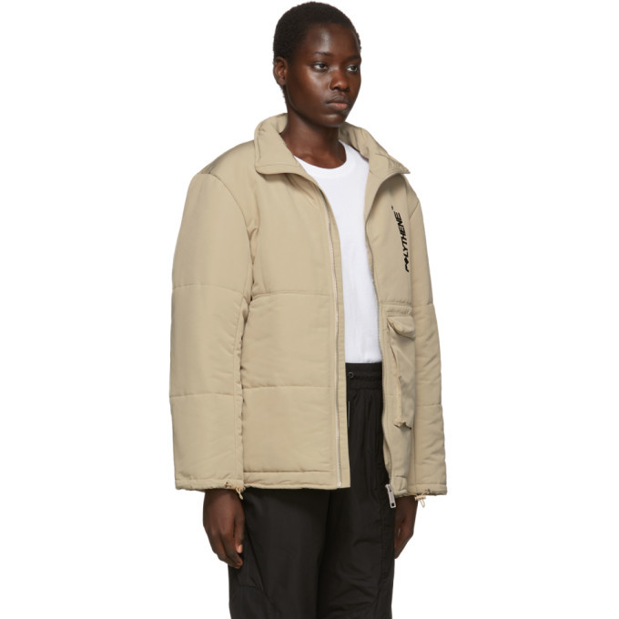 Polythene* Optics Beige Puffa Coat