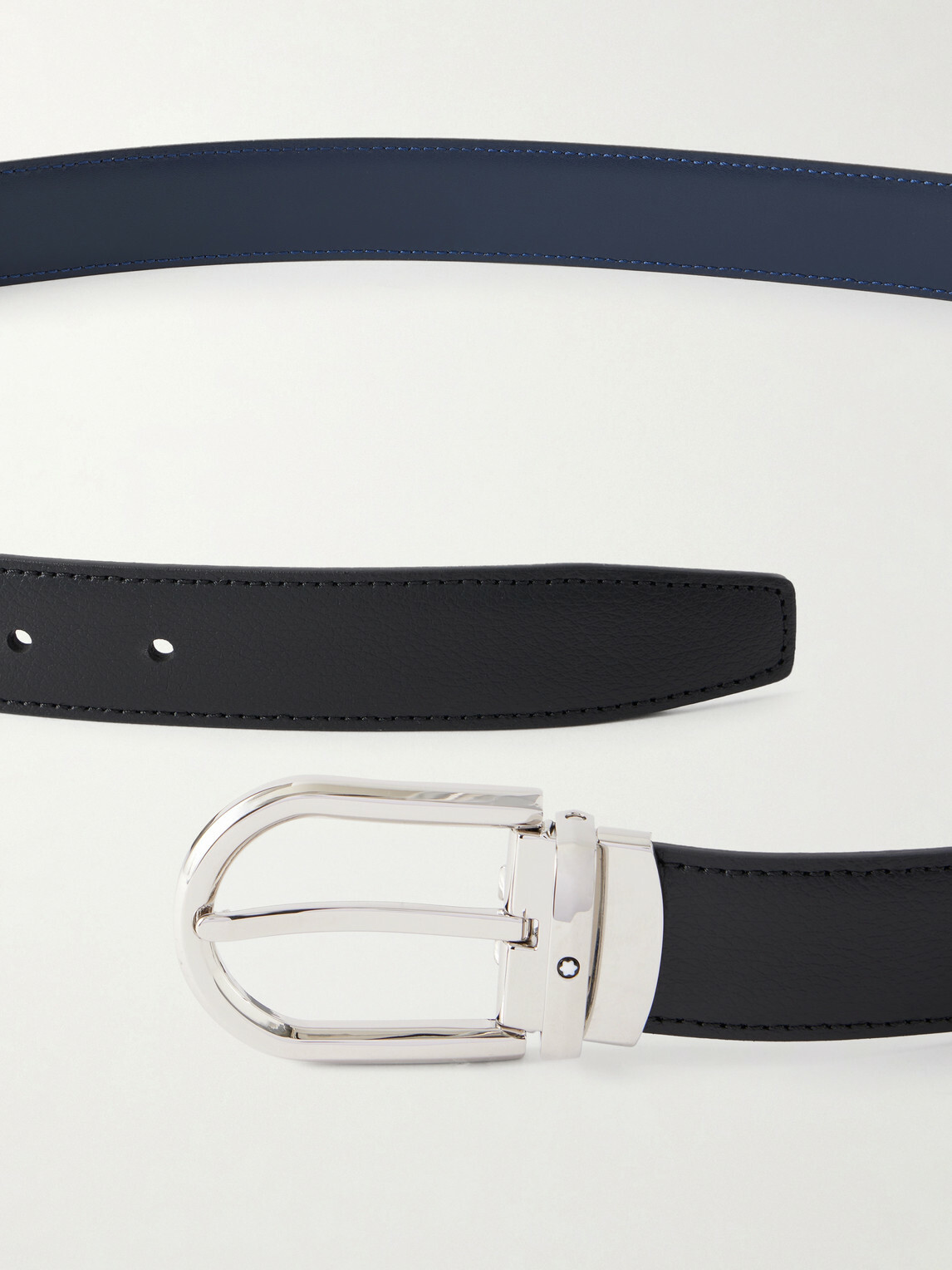 Montblanc - 3cm Horseshoe Reversible Leather Belt