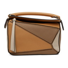 Loewe Brown and Beige Mini Puzzle Bag