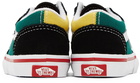 Vans Baby Black & Green Old Skool V Sneakers