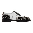 Burberry SSENSE Exclusive Black and White Lennard Cry Brogues