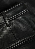 Anine Bing Trent Leather-blend Shorts Black