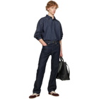 Dries Van Noten Blue Loose Denim Shirt