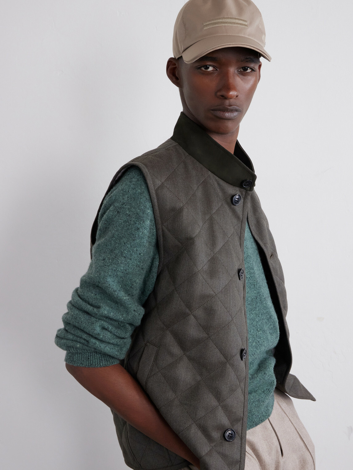 Zegna - Logo-Embellished Twill Baseball Cap - Neutrals