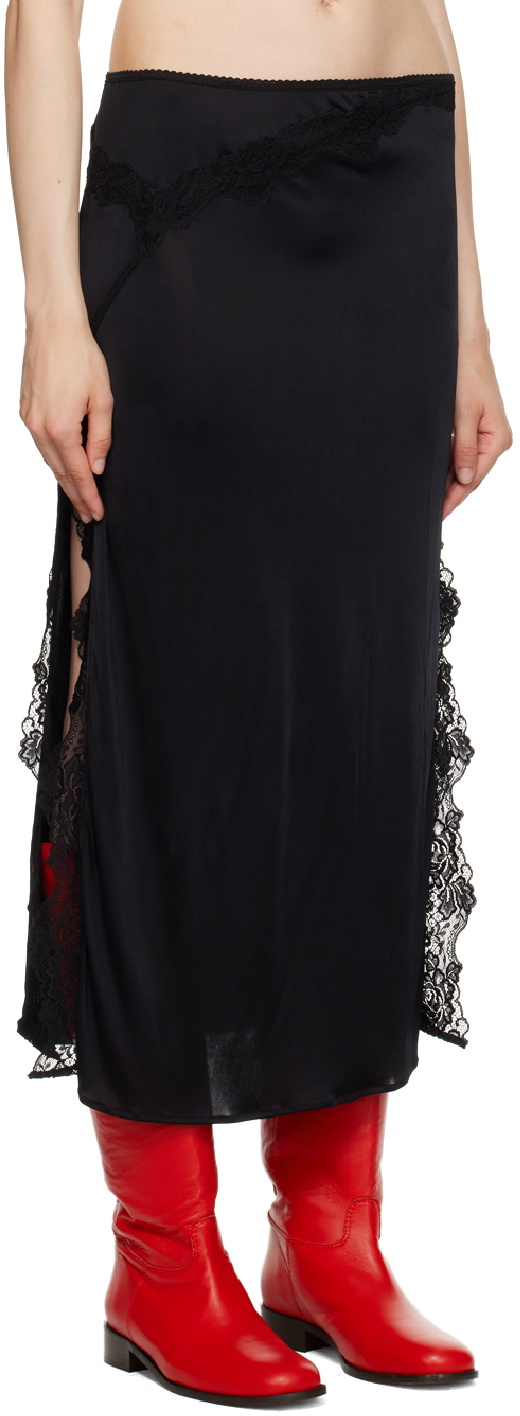 VAILLANT Black Cigarette Midi Skirt