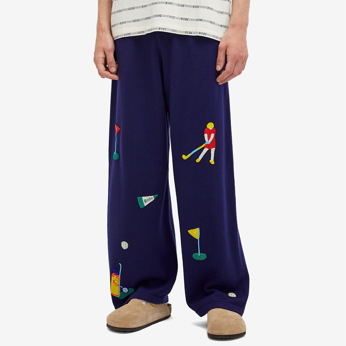 BODE Men's Golf Sweat Pants in Navy