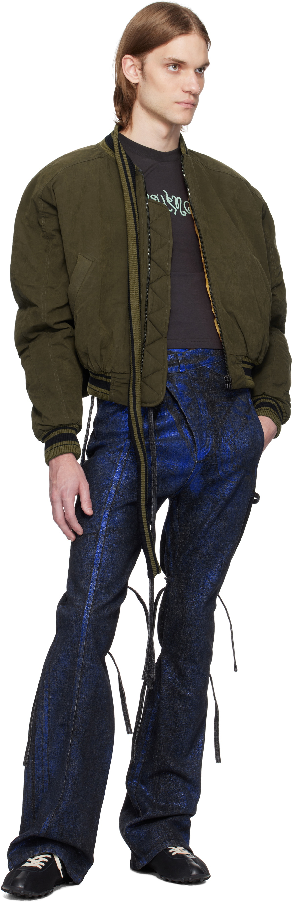 Ottolinger Khaki Strap Bomber Jacket