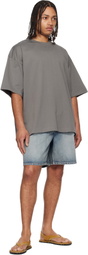 WOOYOUNGMI Blue One Tuck Denim Shorts