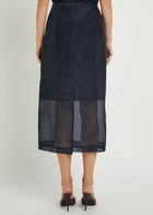 Polo Ralph Lauren Silk-organza Midi Skirt Navy