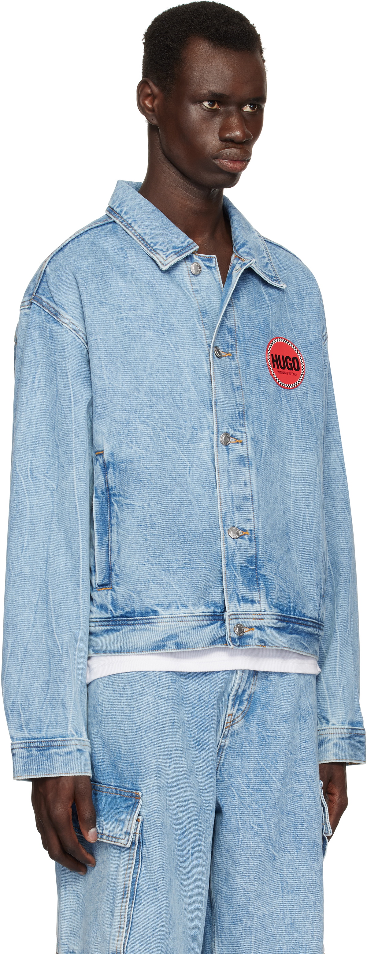Hugo Blue Faded Denim Jacket