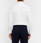 Brioni - White Slim-Fit Cutaway-Collar Cotton-Jacquard Shirt - Men - White