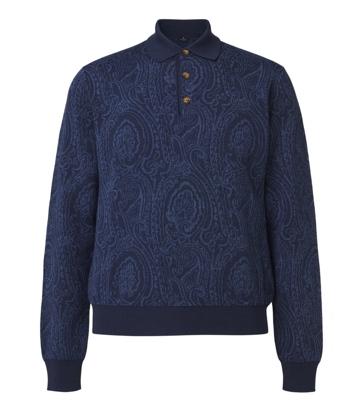Photo: Etro Paisley wool-blend polo sweater