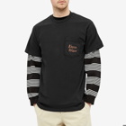 Know Wave Men's Serif Pocket T-Shirt in Black
