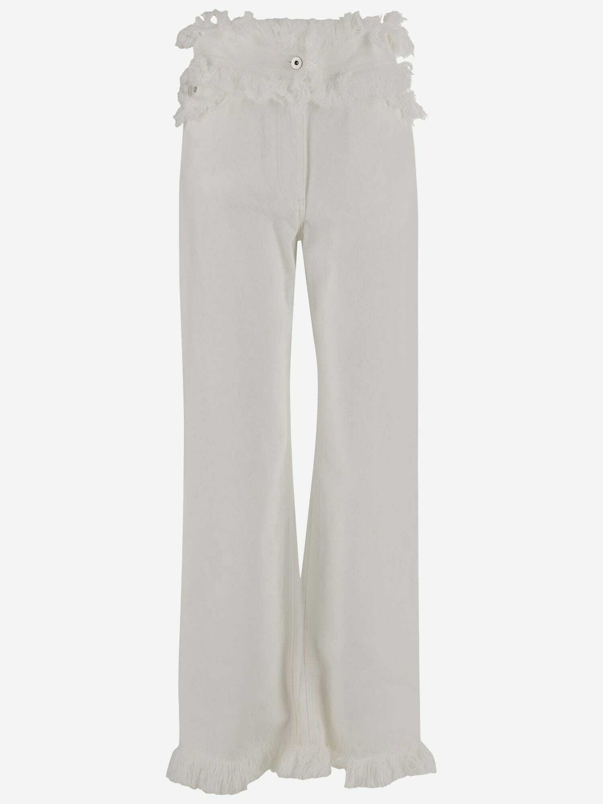 パンツ Salvatore Ferragamo Frayed Cotton Trousers Ferragamo Frayed Cotton Trousers Salvatore Ferragamo