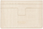 TOM FORD Off-White Croc Classic Card Holder