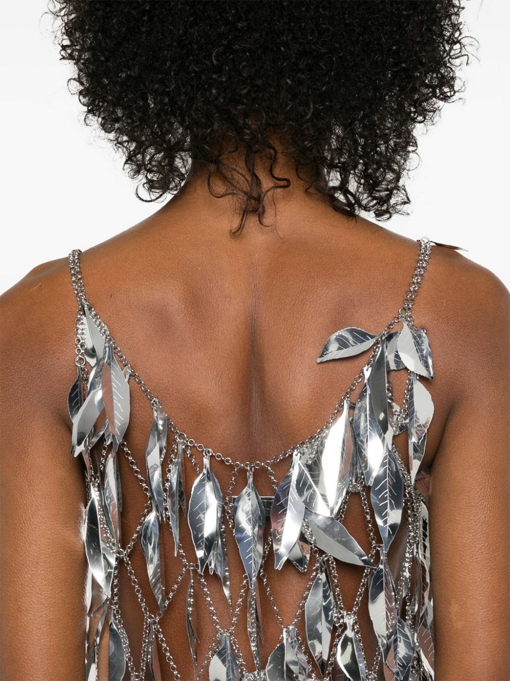 Rabanne Silver Disc-Embellished Top Paco Rabanne